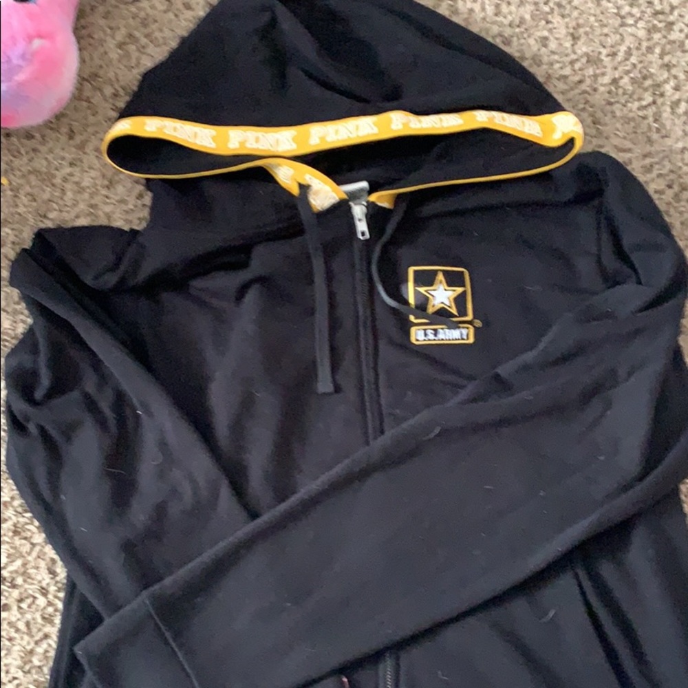 Victoria secret army zip up sweatshirt
